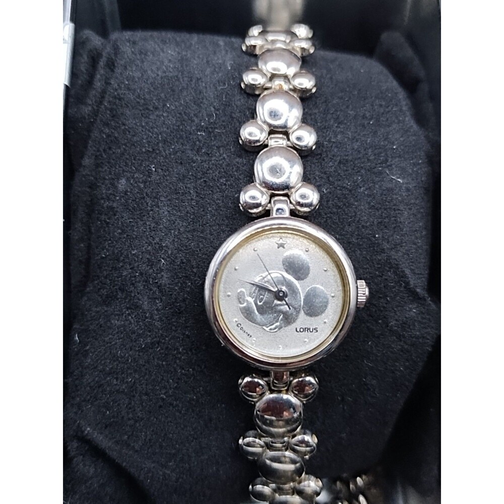 Lorus  Disney silver mickey mouse  watch & Case Works